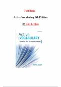Active Vocabulary 6th Edition by Amy Olsen  &mdash; Complete Test Bank &lpar;Ch&period; 1-23&rpar; &vert; Latest Update