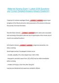 Maternal Nursing Exam 1 Latest 2026 Questions &NewLine;and Correct Detailed Answers Already Graded A&plus;