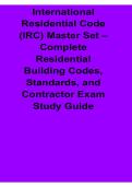 International Residential Code &lpar;IRC&rpar; Master Set 2026 Updated Study Guide&colon; Complete Residential Building Codes&comma; Standards&comma; Regulations and Compliance Requirements