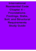 International Residential Code &lpar;IRC&rpar; Chapter 4 2026 Updated Study Guide&colon; Foundations&comma; Footings&comma; Slabs&comma; Soil Conditions and Structural Requirements