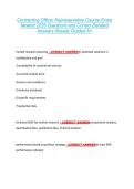 Contracting Officer Representative Course Exam &NewLine;Newest 2026 Questions and Correct Detailed &NewLine;Answers Already Graded A&plus; 