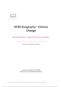 GCSE Geography Climate Change Notes &lpar;AQA Paper 1&rpar;