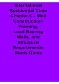 International Residential Code &lpar;IRC&rpar; Chapter 6 2026 Updated Study Guide&colon; Wall Construction&comma; Framing&comma; Load-Bearing Walls and Structural Requirements