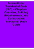 International Residential Code &lpar;IRC&rpar; 2026 Updated Study Guide&colon; Chapters Overview&comma; Building Requirements and Residential Construction Standards