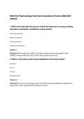 BIOD 351 Pharmacology Final Exam Cumulative Practice 2026&sol;2027&NewLine;UPDATE