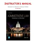 Instructor&rsquo;s Manual for Administrative Law&colon; Bureaucracy in a Democracy 7th Edition by Daniel Hall&comma; Chapter 1-11 &vert; All Chapters 