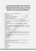 Contemporary Nursing Issues Trends and Management 8th Edition Cherry Test Bank Questions with Solutions-All Chapters