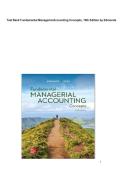 Test Bank&colon; Fundamental Managerial Accounting Concepts &lpar;10th Edition&rpar; by Edmonds