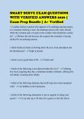 SMART SERVE EXAM QUESTIONS&NewLine;WITH VERIFIED ANSWERS 2026 &vert;&NewLine;Exam Prep Bundle &vert; A&plus; Verified