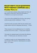 SMART SERVE EXAM QUESTIONS&NewLine;WITH VERIFIED ANSWERS 2026 &vert;&NewLine;Practice Test &vert; A&plus;&NewLine;