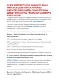 NJ PSI PROPERTY AND CASUALTY EXAM PRACTICE QUESTIONS & VERIFIED ANSWERS &lpar;2026&ndash;2027&rpar; &vert; COMPLETE NEW JERSEY INSURANCE PRODUCER LICENSING STUDY GUIDE