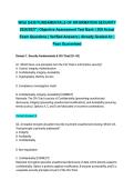 WGU D430 FUNDAMENTALS OF INFORMATION SECURITY 2026&sol;2027 &vert; Objective Assessment Test Bank &vert; 300 Actual Exam Questions &vert; Verified Answers &vert; Already Graded A&plus; &vert; Pass Guaranteed&NewLine;&NewLine;