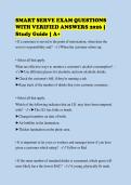 SMART SERVE EXAM QUESTIONS&NewLine;WITH VERIFIED ANSWERS 2026 &vert;&NewLine;Study Guide &vert; A&plus;
