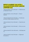 INTUIT ACADEMY TAX LEVEL 1&NewLine;EXAM QUESTIONS WITH VERIFIED&NewLine;ANSWERS 2026