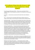 F-07 Certificate of Fitness Test with all Correct & 100&percnt; Verified Answers &vert;Actual Complete Exam &vert;Already Graded A&plus;