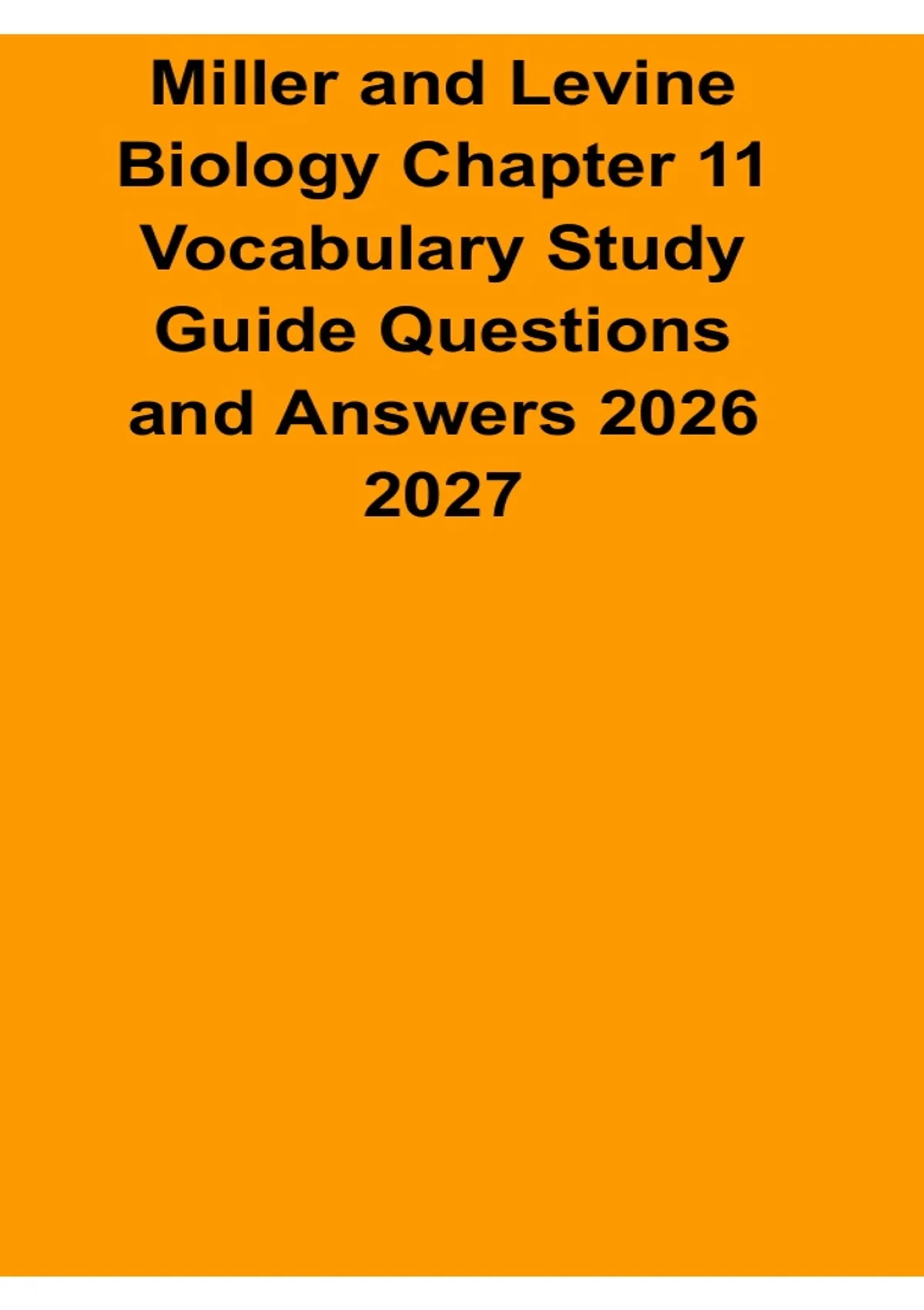 Miller and Levine Biology Chapter 11 Vocabulary Study Guide Questions ...