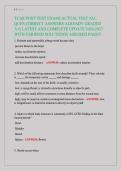 TCAR POST-TEST EXAM&vert;&vert; ACTUAL TEST ALL &NewLine;QUES CORRECT ANSWERS ALREADY GRADED &NewLine;A&plus;&vert;&vert; LATEST AND COMPLETE UPDATE 2026-2027 &NewLine;WITH VERIFIED SOLUTIONS&vert;&vert; ASSURED PASS&excl;&excl;&excl; 