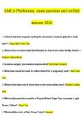 AMCA Phlebotomy  exam questions and verified &NewLine;answers 2026