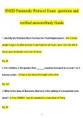 SNHD Paramedic Protocol Exam  questions and &NewLine;verified answersStudy Guide 