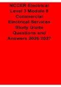 NCCER Electrical Level 3 Module 8 Commercial Electrical Services Study Guide Questions and Answers 2026&ndash;2027 Updated&colon; Commercial Wiring&comma; Systems and Installation Practices