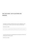 Nsg 5442 exam 1  ALL ACTUAL QUESTIONS AND CORRECT ANSWERS WITH RATIONALE &vert; NEW UPDATE