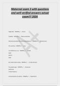 Maternal exam 3 with questions&NewLine;and well verified answers actual&NewLine;exam&excl;&excl;&excl; 2026