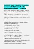 XACTIMATE LEVEL 2 FINAL PAPER Question&NewLine;and Answer 2026 &vert; Updated Practice&NewLine;Questions with Solutions &vert; A&plus; Verified