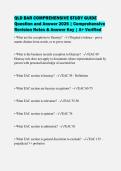 QLD BAR COMPREHENSIVE STUDY GUIDE&NewLine;Question and Answer 2026 &vert; Comprehensive&NewLine;Revision Notes & Answer Key &vert; A&plus; Verified