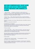 QLD BAR COMPREHENSIVE STUDY GUIDE&NewLine;Question and Answer 2026 &vert; Updated&NewLine;Practice Questions with Solutions &vert; A&plus;&NewLine;Verified