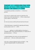 TENNESSEE CAT 3 CERTIFICATION FINAL PAPER&NewLine;Question and Answer 2026 &vert; Updated Practice&NewLine;Questions with Solutions &vert; A&plus; Verified