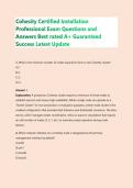 Cohesity Certified Installation&NewLine;Professional Exam Questions and&NewLine;Answers Best rated A&plus; Guaranteed&NewLine;Success Latest Update