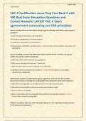 FAC-C Certification exam Prep Test Bank 2 with &NewLine;300 Real Exam Simulation Questions and &NewLine;Correct Answers&sol; LATEST FAC-C Exam &NewLine;&lpar;government contracting and FAR principles&rpar; &NewLine;