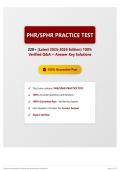 PHR SPHR PRACTICE TEST 220&plus; &lpar;Latest 2025-2026 Edition&rpar; 100&percnt; Verified Q&A &plus; Answer Key Solutions
