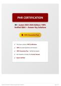 PHR Certification 40&plus; &lpar;Latest 2025-2026 Edition&rpar; 100&percnt; Verified Q&A &plus; Answer Key Solutions