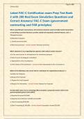 Latest FAC-C Certification exam Prep Test Bank &NewLine;2 with 200 Real Exam Simulation Questions and Correct Answers&sol; FAC-C Exam &lpar;government &NewLine;contracting and FAR principles&rpar; &NewLine;