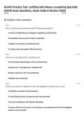 ACAMS Practice Test&colon; Certified Anti-Money Laundering Specialist &lpar;CAMS&rpar; Exam Questions&comma; Study Guide & Review &lpar;2026&rpar;
