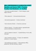 QMA COMPREHENSIVE EXAMINATION SCRIPT&NewLine;Question and Answer 2026 &vert; Premium&NewLine;Practice Test Workbook &vert; A&plus; Verified