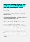 QMA COMPREHENSIVE EXAMINATION SCRIPT&NewLine;Question and Answer 2026 &vert; Final Revision&NewLine;Notes and Verified Answers &vert; Grade A&plus;&NewLine;