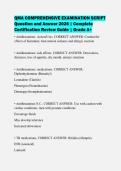 QMA COMPREHENSIVE EXAMINATION SCRIPT&NewLine;Question and Answer 2026 &vert; Complete&NewLine;Certification Review Guide &vert; Grade A&plus;