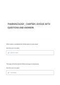 Pharmacology&lowbar; chapter 1 evolve questions Questions and Answers Actual Test with complete solution&sol;100&percnt; Verified&period;