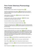 Penn Foster Veterinary Pharmacology&NewLine;Final Exam