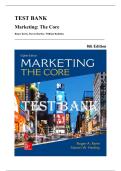 Test Bank &mdash; Marketing&colon; The Core&comma; 8th Edition &lpar;Kerin&comma; Hartley & Rudelius&comma; 2019&rpar; &vert; All Chapters 1-18 Covered