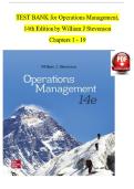 STUDY GUIDE TEST BANK for Operations Management&comma; 14th Editionby William J Stevenson Chapters 1 - 19