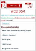 WGU D293 - Assessment and Learning Analytics &vert; OA &vert; Objective Assessment &vert; 92 Questions and Answers &vert; 2026 Update &vert; 100&percnt; Correct&period;