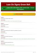 Lean Six Sigma Green Belt 210&plus; &lpar;Latest 2025-2026 Edition&rpar; 100&percnt; Verified Q&A &plus; Answer Key Solutions
