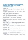 MPOETC ACT 120 CERTIFICATION EXAM REVIEW QUESTIONS AND CORRECT VERIFIED ANSWERS