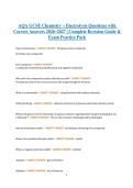 AQA GCSE Chemistry &ndash; Electrolysis Questions with Correct Answers 2026&ndash;2027 &vert; Complete Revision Guide&comma; Exam Practice Pack & Verified Solutions