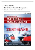 Test Bank &mdash; Introduction to Materials Management&comma; 9th Edition &lpar;Chapman&comma; Gatewood&comma; Arnold & Clive&comma; 2022&rpar; &vert; All Chapters 1-17 Covered