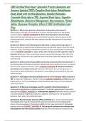 CBIS Certified Brain Injury Specialist Practice Questions and Answers Updated 2026 &vert; Complete Brain Injury Rehabilitation Study Guide with Verified Questions&comma; Detailed Rationales&comma; Traumatic Brain Injury &lpar;TBI&rpar;&comma; Acquired Brain Injury&comma; Cognitive Rehabilitati