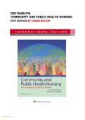 Test bank for Community and Public Health Nursing 10th Edition By Cherie Rector&semi; Mary Jo Stanley &vert; ISBN&colon; 9781975123048&vert; Chapter 1-30 &vert; All Chapters &period;